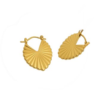 kimti 18K Gold Plated Heart Hoops Anti Tarnish Earring - Earrings | Buy online on ZillyBuy