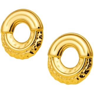 Kimti 18k Gold Plated Sculpted Shine Earring - Earrings | Buy online on ZillyBuy