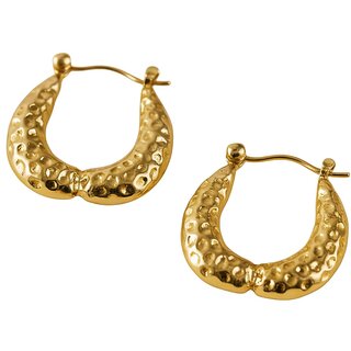Kimti 18K Gold Plated Dangler Hoops Anti Tarnish Earring - Earrings | Buy online on ZillyBuy