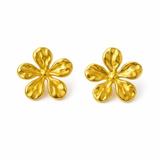 18k Gold Plated Flower Anti Tarnish Earring - Earrings | Buy online on ZillyBuy