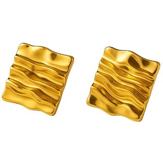 KIMTI 18k Gold plated Aqua Drops Anti Tarnish Earring