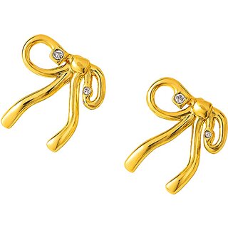 Kimiti 18k Gold Plated Twinkle Tie Earring