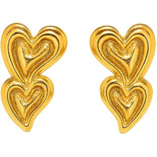 Kimti 18k Gold Plated Twofold Romance Earring - Earrings | Buy online on ZillyBuy