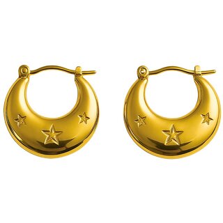 KIMTI 18k Gold Plated Cynyhla Hoop Earrings - Earrings | Buy online on ZillyBuy