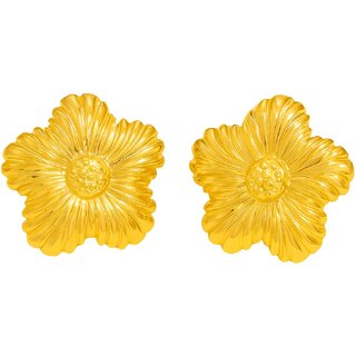 Kimti 18k Gold Plated Bloom Earrings - Earrings | Buy online on ZillyBuy