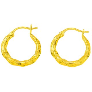KIMTI 18k Gold Plated Creole Hoop Earrings