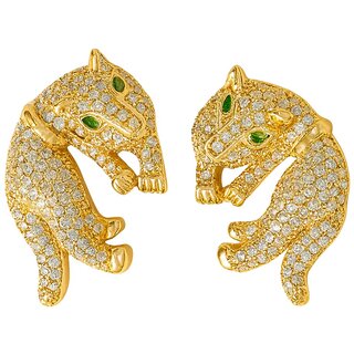 Panther Earring (Leopard Head Crystal Stud Earrings)