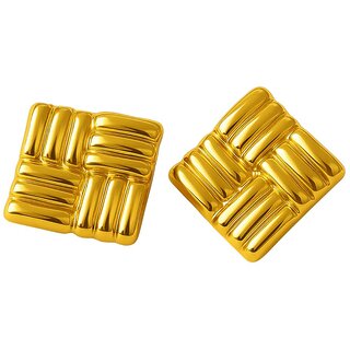 kimti 18K Gold Plated Square Earrings - Earrings | Buy online on ZillyBuy