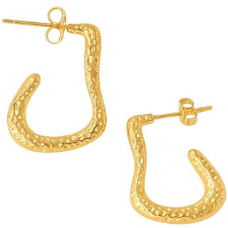 kimti 18K Gold Plated Huggies Earrings - Earrings | Buy online on ZillyBuy