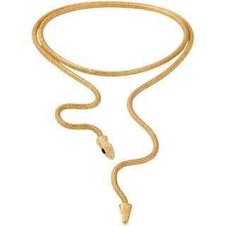 KIMTI 18k Gold Plated Necklace (Gold Snake Wrap Necklace, 1)