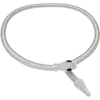 KIMTI 18k Gold Plated Necklace (Crystal Serpent Choker Necklace, 1)