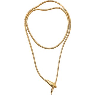 KIMTI 18k Gold Plated Necklace (Snake Chain Statement Necklace, 1)