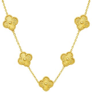 KIMTI Anti Tarnish Golden Flower Necklace