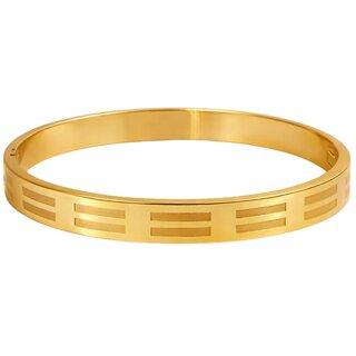 KIMTI 18k Gold Plated Men Kada Bracelet (Gold)