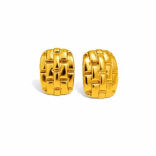 18K Gold Plated Fashionable Vintage Earring - Earrings | Buy online on ZillyBuy