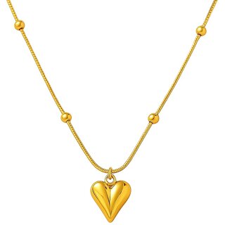 KIMTI 18K Gold Plated Little Heart Necklace