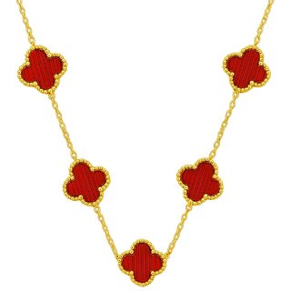 KIMTI Clover Necklce (Red)