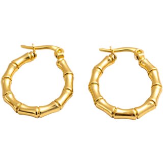 18k Gold Plated Hoop Earring (Layered Arch Hoop Earrings) - Earrings | Buy online on ZillyBuy