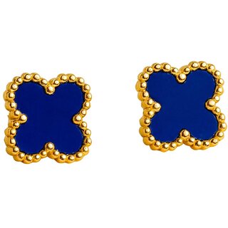 Clover Stud Earring (Blue) - Earrings | Buy online on ZillyBuy