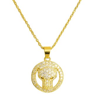 KIMTI Panther Shape Women Necklace (Panther Circle Crystal Pendant Necklace)