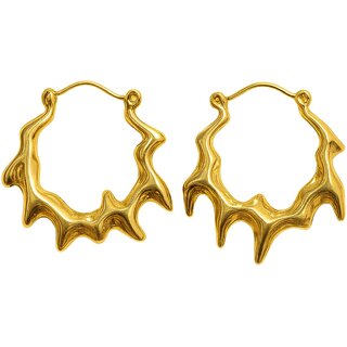 Kimti 18k Gold Plated Solara Hoops Earring - Earrings | Buy online on ZillyBuy