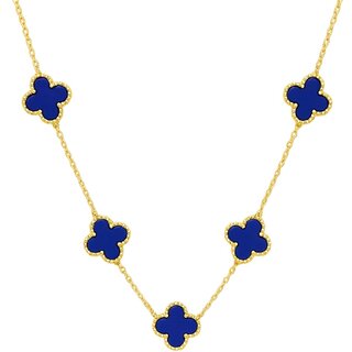 KIMTI Clover Necklce (Blue)
