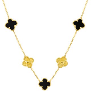 KIMTI Clover Necklce (Golden black)