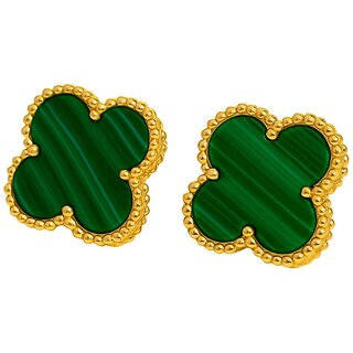 Clover Stud Earring (Green) - Earrings | Buy online on ZillyBuy