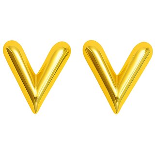 KIMTI 18k Gold Plated Heart Stud Anti Tarnish Earring - Earrings | Buy online on ZillyBuy