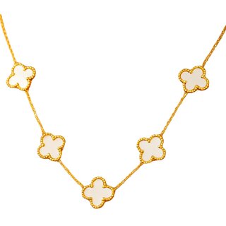 KIMTI Clover Necklce (White)