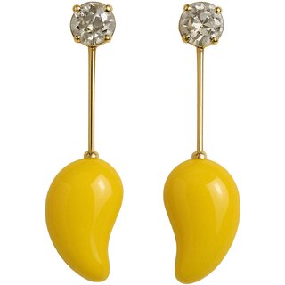 Kimti Alphanso Mango Yellow Drop Earring - Earrings | Buy online on ZillyBuy