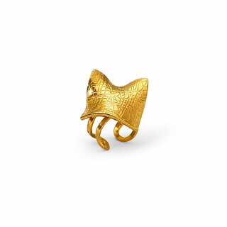 KIMTI 18k Gold Plated Square Crease Anti Tarnish Ring - Earrings | Buy online on ZillyBuy
