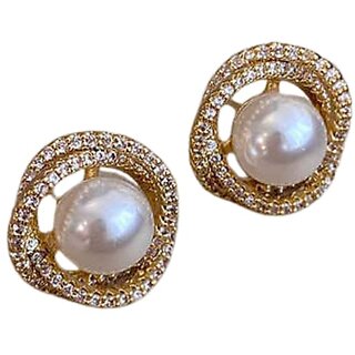 Kimti Uplifting Glow White Stud Earring - Earrings | Buy online on ZillyBuy