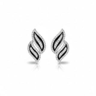 Kimti Black & White Stud Earrings - Earrings | Buy online on ZillyBuy