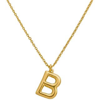 KIMTI Initial letter pendant Necklace (Elegant B Initial Pendant Necklace)