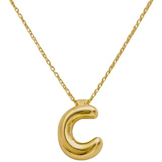 KIMTI Initial letter pendant Necklace (Cute C Initial Pendant Necklace)