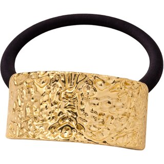 Kimti Hair Tie (Gold, Hammered Bar Gold Hair Tie)