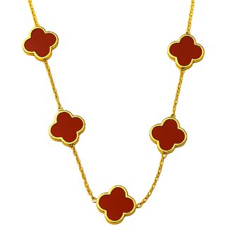 KIMTI Clover Necklce (Brown)