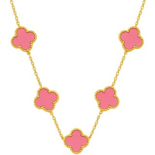 KIMTI Clover Necklace (Pink)