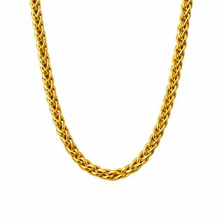KIMTI Men-18K Gold Plated Anti Tarnish Wheat Chain