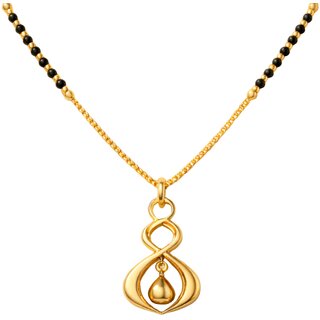 KIMTI 18k Gold Plated Managalsutra (Infinity Drop Mangalsutra)