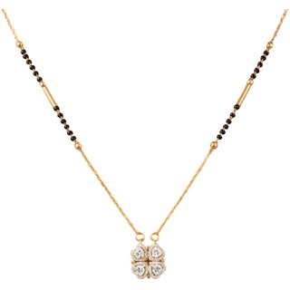 18k Gold Plated Mangalsutra (Clover Charm Mangalsutra)