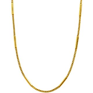 KIMTI 18K Gold Plated Men Chian (Bar & Link Chain, GOLD)
