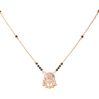 KIMTI 18k Gold Plated Managalsutra (Heart Infinity Mangalsutra)