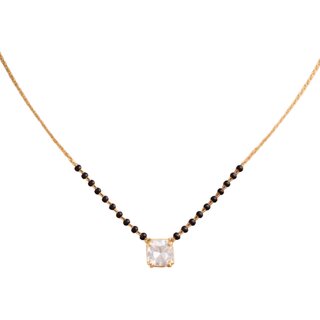 KIMTI 18k Gold Plated Mangalsutra (Trio Circle Pendant Mangalsutra)