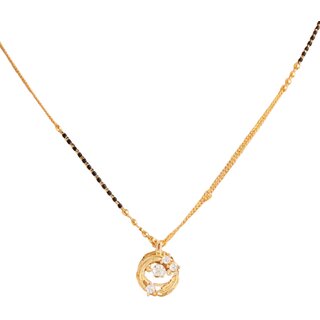 KIMTI 18k Gold Plated Managalsutra (Evil Eye Crystal Mangalsutra)