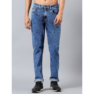 Meghz Blue Slim Fit Mid Rise Ankle Length Jeans blue 28