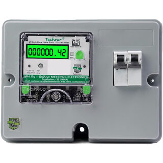TECHNO SINGLE PHASE ENERGY METER KIT WITH MCB - 5-30 A