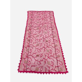 Elegant Pink Net Dupatta with Golden Thread Work | Designer Ethnic Dupatta for Women | Party & Festive Wear - Dupattas & Shawls | Buy online on ZillyBuy
