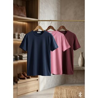 (Pack of 1) PREMIUM Mens Plain Round Neck Cotton T-Shirt